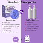2 Pack Lavender Shampoo Bar,Solid Hair Bar And Conditioner Effect Hair Soap,Organic Shampoo Bars For Hair With All Natural Plant Based Essential Oils,Stocking Stuffers,Gifts for Women