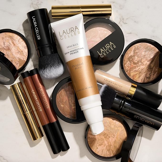 LAURA GELLER NEW YORK Baked Balance-N-Glow Illuminating Foundation - Golden Medium - Buildable Sheer to Light Coverage - Satin Finish