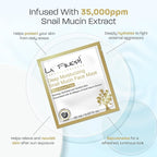 La Fresh Deep Moisturizing Snail Mucin Sheet Mask, Glow, and Hydration Face Mask with Snail Mucin Essence, 10 Count