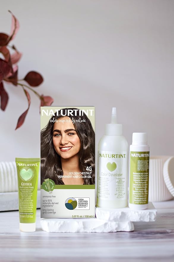 Naturtint 4G Golden Chestnut Permanent Hair Color (Pack of 6), Ammonia Free, Vegan, Cruelty Free, up to 100% Gray Coverage, Long Lasting Results (Packaging may vary)