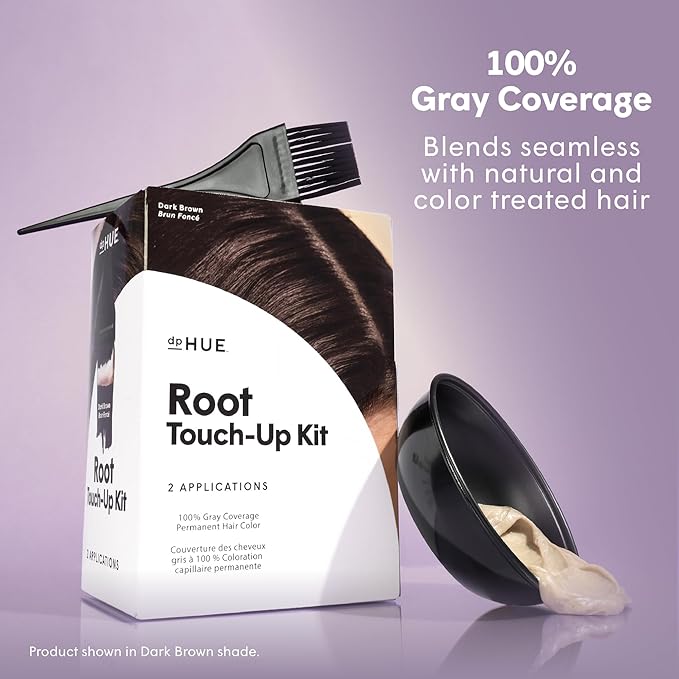 dpHUE Root Touch-Up Kit, Dark Blonde - Permanent Hair Color for Gray Coverage - Includes Two Applications - Paraben, SLS & SLES Sulfate Free - Leaping Bunny Certified