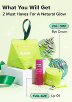 I DEW CARE Vitamin Eye Cream & Lip Oil set - 2 To Glow | Facial Treatment, Gift Box Included, Glass Skin Look, Korean Skincare, Nourishing, Dark Circles Reducer, Treatment with Hyaluronic Acid