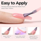 TOMICCA Jelly Pink Gel Nail Polish,15ml Clear Nude Pink Gel Polish,Soak Off Uv Led Cure Needed，Color Long Lasting Sheer Translucent Nail Art Manicure French Salon Diy Design Gifts For Woman