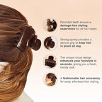 Kitsch Plastic Puffy Claw Clip for Women - 3.15 Inches Claw Clips for Full or Half Ponytail, Secure Hold for Thick Hair, Stylish Hair Accessories | Ideal Gifts for Women - Chocolate, 1pc