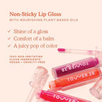 Tower 28 ShineOn Lip Jelly, XOXO | Non-Sticky, Vegan Lip Gloss in Sheer XOXO | Moisturizing Apricot and Raspberry Seed Oil | Clean, Cruelty Free