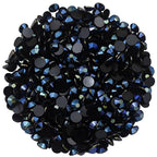 2250 Pcs SS16 4mm AB Flatback Rhinestones for Nails Art Crafts Glitter Round Shine Gems Crystals DIY Clothes Shoes （Black-Bottom Ink-Blue AB）