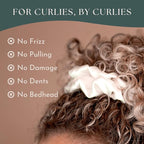 Oversized Mulberry Silk Scrunchies for Women – XL No-Damage Hair Ties for Curly, Thick & Thin Hair – Premium Hair Accessories – Black & White Bundle – Ponytail Holders by Curlfriend
