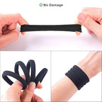 40PCS Black Hair Ties No Damage for Thick Hair & Hair Bands for Women's Hair,Ponytail Holders & Nylon Hair Ties for Women Set (2in Black)
