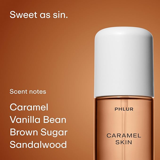 PHLUR Sweet Skin Trio ($75 Value) - Exclusive 3pc Travel Size Body Mist Set ft. Vanilla Skin, Heavy Cream, Caramel Skin (3 x 3 fl oz)