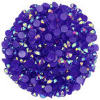 2250 Pcs SS16 4mm AB Flatback Rhinestones for Nails Art Crafts Glitter Round Shine Gems Crystals DIY Clothes Shoes （Dark Purple AB）