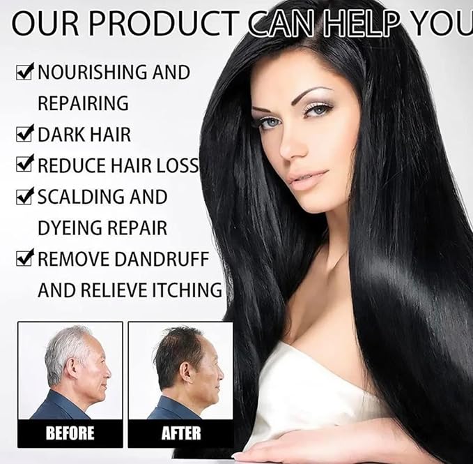 Hair Dye Color Shampoo (7 Colors Available to Choose) 500mL each (DARK BROWN, 500mL)