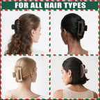 TOCESS Large Hair Claw Clips for Women Girls, 8PK Neutral Matte Jumbo Square Hair Clips for Thick, Thin, Long, Short, Curly Hair, Big Jaw Clip Set for Daily Use