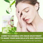 10 Sheets Face Masks Skincare O2 Bubble Green Tea Face Mask, Cleaner Bubble Sheet Masks Foaming Purifying Facial Mask for Pores, Moisturizing Spa Face Masks Skin Care For All Skin Type