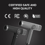 Hair Dryer for salon-1800W high Speed Powerful Blow Dryer with a110,000 RPM Lightweight Turbo Heat for Fast Drying-Black