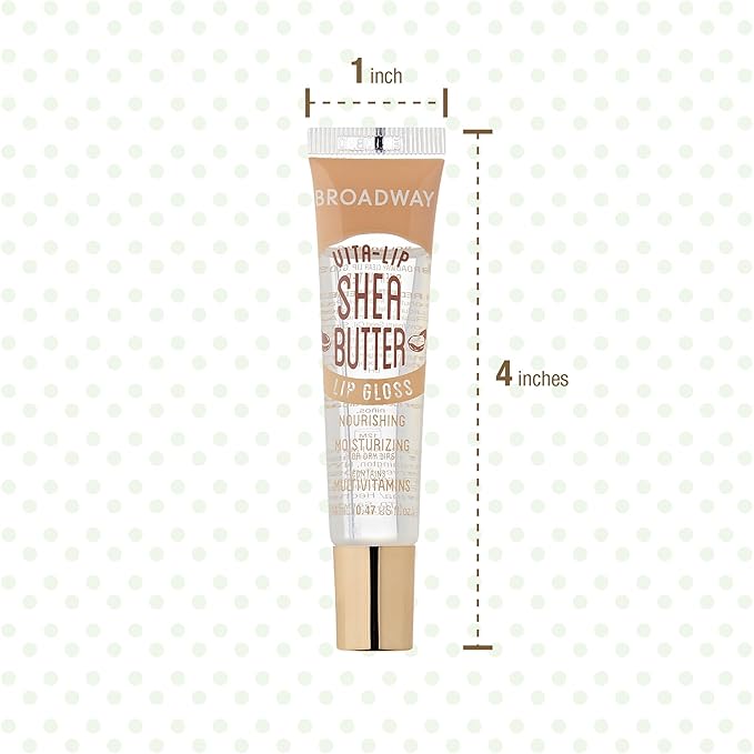 Ruby Kisses Broadway Vita-Lip Clear Lip Gloss (Shea Butter 6 Pack), Ultra-Hydrating & Soothing Formula with Multi-Vitamin Oils, High-Shine Non-Sticky Finish, Nourishing Lip Balm for Healthy Lips