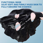 Moisturizing and Soothing Face Mask with Panthenol and Sodium Hyaluronate, Hydrating & Radiance Boosting, Safe for Sensitive Skin, Charcoal Face Mask, Pack of 10