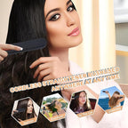 Hot Comb Electric, Cordless Hair Straightener Brush Travel, Mini Hair Brush, Heated Comb with 3 Temp Settings, Rechargeable Portable Hair Straightener for Women, Auto Shut-Off, Anti-Scald