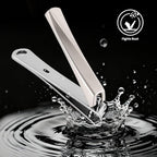 2 Pack Ingrown Nail Clippers - Sharp Slanted Angled Nail Trimmers for Adult, Stainless Steel Fingernail & Toenail Clippers for Thick Nails（Silver）