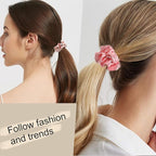 Scrunchies Silk Satin Hair Ties - Small Mini Thin Elestics Ponytail Holder Hair Bands Skinny Scrunchy For Thick Curl Hair No Crease Hair Ties Soft Accessories No Hurt Your Hair for Women and Girls