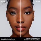 Morphe Bake & Set Setting Powder - Lightweight, Talc-Free Finishing Powder for Face Makeup with a Soft, Natural Finish - Minimizes Shine for Up to 24HR - Banana Rich (0.31 oz)