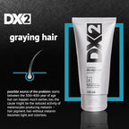 DX2 - Prevent Grey Shampoo for Men - Gradual Restoration of Dark Color, Daily Wash to Protect Follicle Pigmentation - 150ml