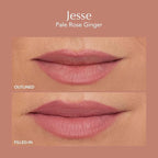 Thrive Causemetics Lip Filler Long-Wearing + Plumping Lip Liner, Shea Butter Hydrating Lip Plumper Retractable Lip Liner Pencil, Built In Sharpener, Vegan & Cruelty Free, Jesse (Pale Rose Ginger)