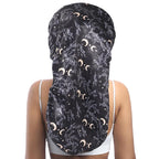 AWAYTR Long Satin Bonnet for Braids - Elastic Silk Hair Bonnets for Sleeping Night Cap Stretchy Tie Band for Women(Star and Moon)
