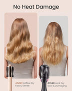 AIMIKE HyperFlow High Speed Blow Dryer Brush, One-Step Hair Dryer & Styler Volumizer, Detachable Hot Air Round Brush for Smooth Blowout, 3X Fast Drying & No Heat Damage, Travel Friendly, 3.3'' Overall