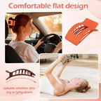 French Flat Hair Clips for Women 6pcs Hair Claw Clips for Thick or Thin Hair Matte Claw Clips for Girls Barrettes Non-Slip Strong Hold Hair Accessories for Women (Orange)