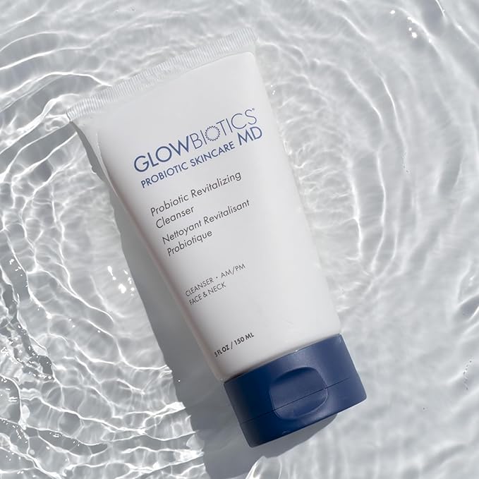 Glowbiotics Probiotic Revitalizing Cleanser - Anti-Aging Face Wash with Peptides - 5 oz - Hydrating Gel for Hormonal, Dry & Mature Skin