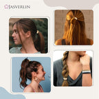 No Metal Hair Ties, Light Blonde, 50 Pieces, Elastic Ponytail Holders, No Pull Braided Hair Tying Bands