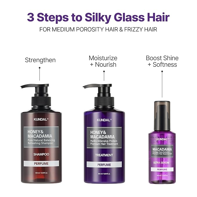 KUNDAL Damage Repair Hair Serum with Macadamia seed oil | Nourishing Intense Repair hair serum for Dry & Frizzy Hair | Lightweight Oil Blend | White Musk Scent, 3.38 fl oz (100ml) Stocking Stuffers