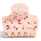 Kitsch Medium Hair Clips for Women – Strong Hold Claw Clips for Thick or Thin Hair – Recycled Plastic, Non-Slip, Durable – Cherry Print | Ideal Gifts for Women – 1pc