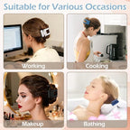 French Flat Hair Clips for Women 6pcs Hair Claw Clips for Thick or Thin Hair Matte Claw Clips for Girls Barrettes Non-Slip Strong Hold Hair Accessories for Women (Blue)