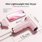 Mini Hair Dryer, 4-Temp High Speed Ionic Hair Dryer, 2-Speed Lightweight Portable Small Hair Drye, 110,000 RPM Hair Blow Dryer Travel Blow Dryer