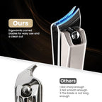 2 Pack Ingrown Nail Clippers - Sharp Slanted Angled Nail Trimmers for Adult, Stainless Steel Fingernail & Toenail Clippers for Thick Nails（Silver）