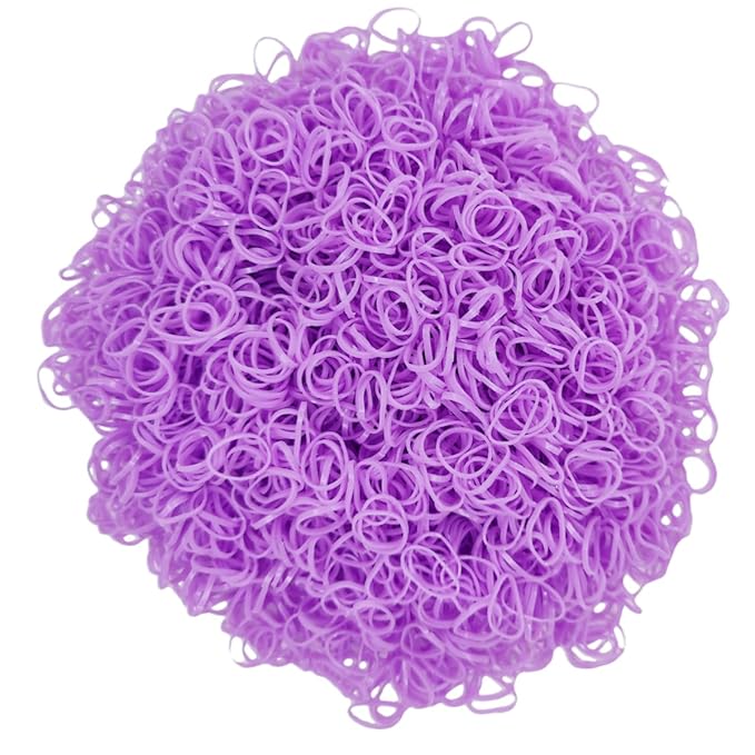 3200 Pcs Elastic Rubber Bands Small Hair Ties Hair Rubber Mini Hair Bands Hair Elastics Tiny Soft Holder Ponytails for Girls (Light Purple)