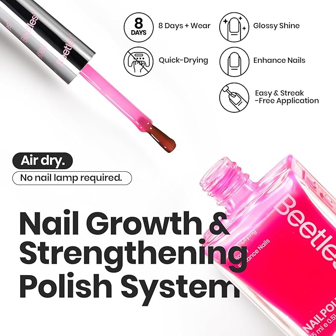 Beetles Neon Nail polish Set, 6 Jelly Colors Bright Rainbow Nail Polish Kit Quick Dry Finger Nail Polish Glossy Shine Nail Lacquer Polish Long Lasting Gifts for Women