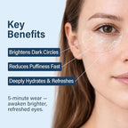 SIRIUSLY BRIGHT Under Eye Patches 28 Pairs, 5-Min Revitalizing Eye Masks with Caffeine Hyaluronic Acid Iris Moss to Reduce Dark Circles and Puffiness, Brightening & Depuffing Gifts for Women