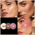 FOCALLURE 3 Pcs Cream Contour Sticks,Shades with Highlighter & Bronzer & Blush,Non-greasy Long-wear Face Contouring Pen,Easy to Sculpt the Face and Create a Lightweight Finishing Makeup,NEUTRAL