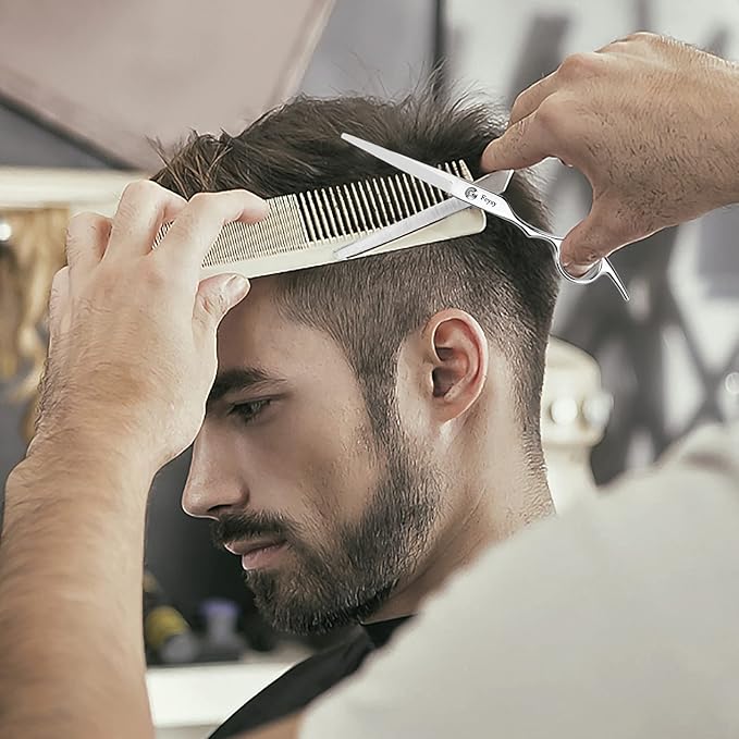 Hair Cutting Scissors- Fcysy 6” Professional Hair Shears Barber Haircut Hairdresser Scissors, Tijeras De Peluqueria Professional, Trimming Shears for Women Men