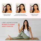 Automatic Curling Iron 1 Inch with 3-in-1 Interchangeable Barrels, Anti-Tangle Beach Waves Hair Curler, Beginner Friendly Dual Voltage Travel Curling Wand for Long Short Hair Pink, Gifts for Women Pro