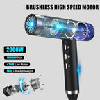 slopehill Hair Dryer with Unique Brushless Motor | Intelligent Fault Diagnosis | Innovative Microfilter | Oxy Active Technology | Led Display (Black)