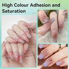 JODSONE 20 Colors Airbrush Gel Nail Polish Set for Nail Gradients No Dilution Gel Nail Polish DIY Various Patterns Nail Art, Girls Holiday Gifts