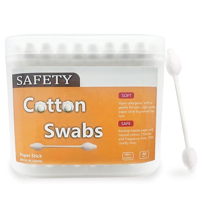 3 Packs Safety Cotton Swabs with Large Tip, Baby Cotton Buds 240pcs