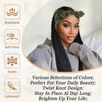 12 Pcs Stretchy Sport Headbands for Women,Absorbed Sport Headband Soft Twist Knotted Headbands for Yoga, Workout Daily Life