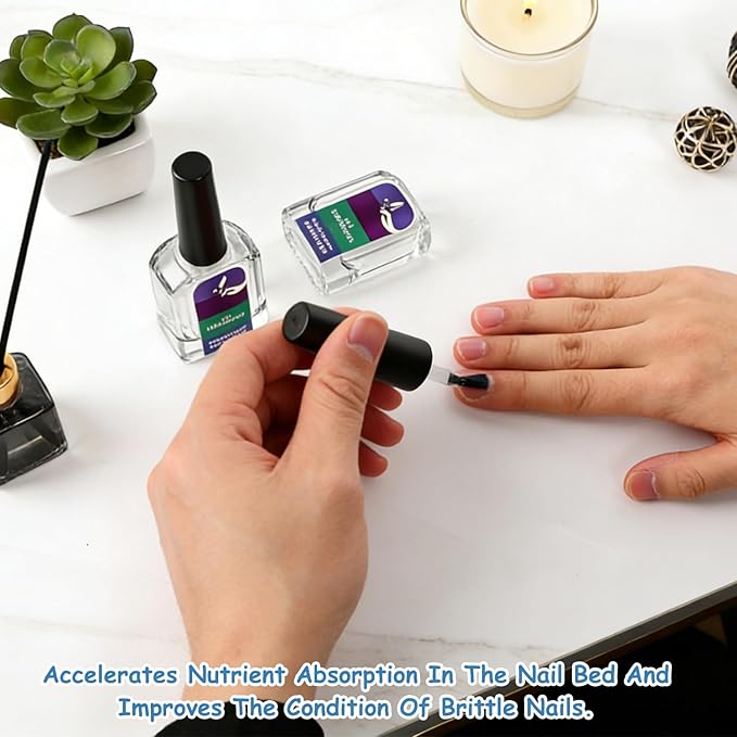 2PCS Nail Care Serum - Hyaluronic Nail Hardener for Cracked Cuticles & Dry Nails,Nail Care - Repairs Crackedcuticles,Nail Repair Serumhardened Nails,Suitable Formanicures And Home Care