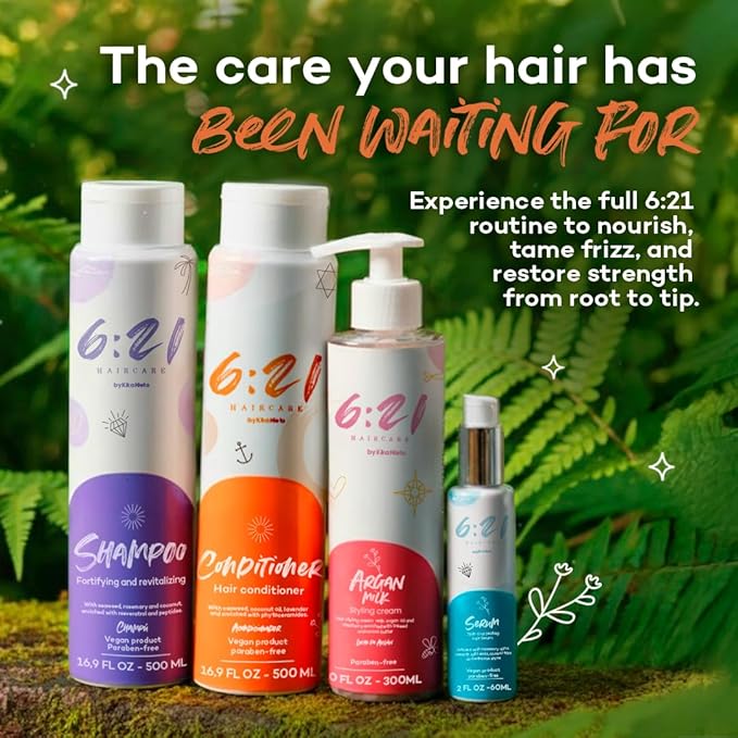 621 by Kika Nieto Coconut Oil Conditioner, Detangler & Anti-Frizz Treatment for Thinning, Damaged or Color-Treated Hair, Deep Conditioning Formula, 16 oz