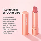 Lawless Forget the Filler Lip Plumping Line Smoothing Tinted Balm - Posey - Premium Tinted Lip Balm with Natural Ingredients to Plump and Smooth Lips for a Firmer, Fuller Look - 0.09 oz