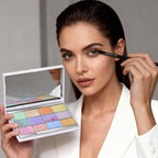 Highly Pigmented Chameleon Eyeshadow Palette, 12 Colors Sparkle Creamy Duo Chrome Multidimensional Eye Shadow Pallet, Long-Wearing Formula,easily blendable,Vegan & Cruelty Free (#03)